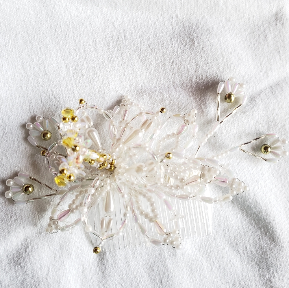 Custom Handmade Flowers Beads Hair Accessory